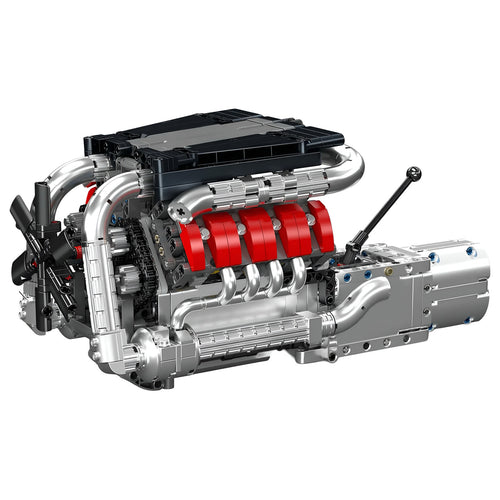 Motorized German V8 Engine & Gearbox | 1168pcs