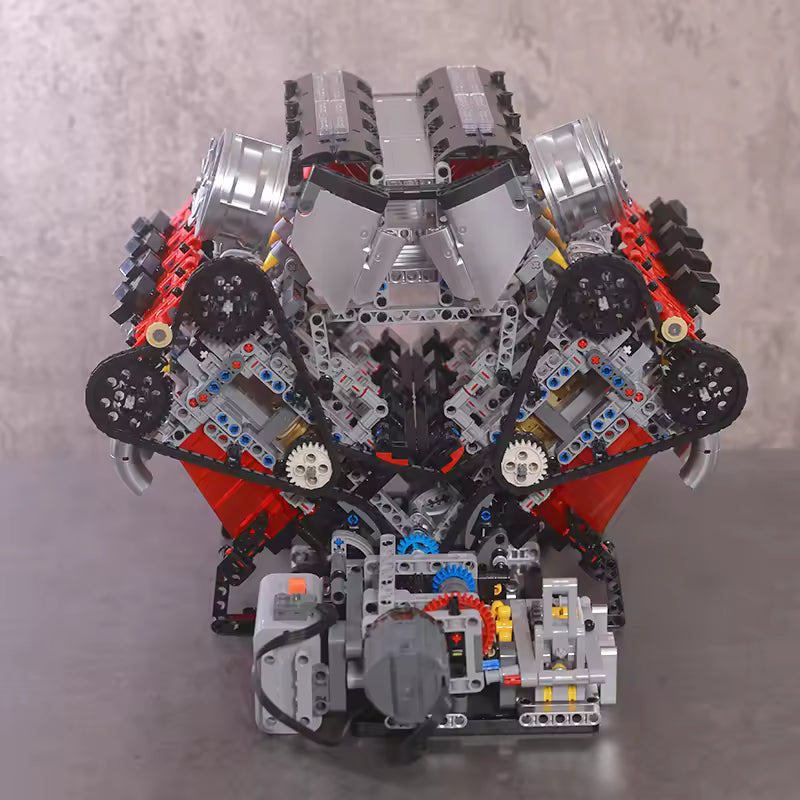 Motorised Italian V8 Engine | 2717pcs