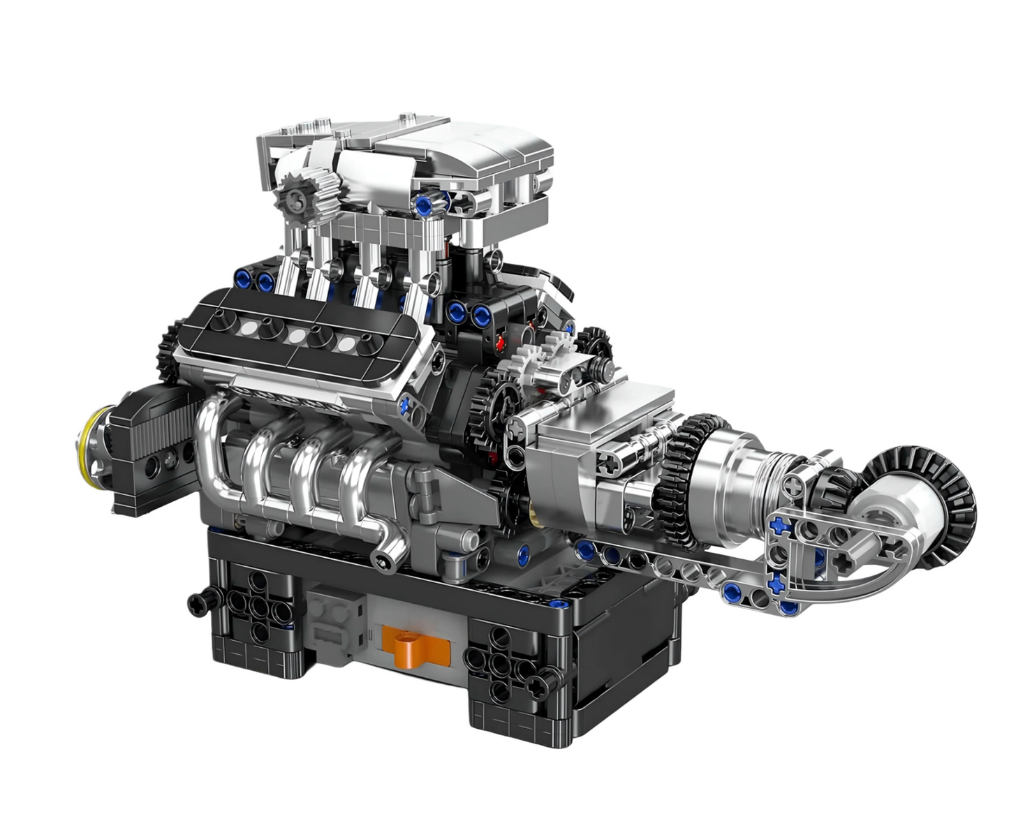 Motorized British Supercar V8 Engine | 736pcs