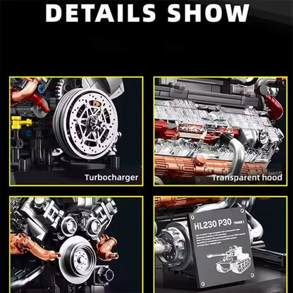 Heavy Tank V12 Engine | 1238 PCS