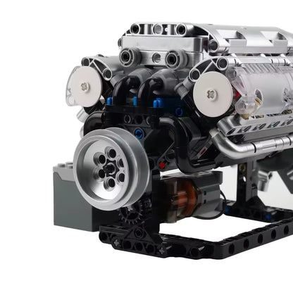 Motorised British Supercar V8 Engine | 736pcs