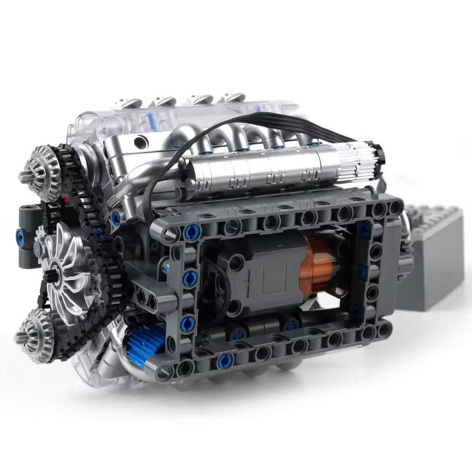 Motorised British Supercar V8 Engine | 736pcs
