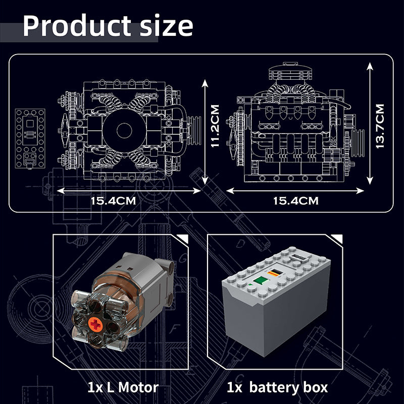 Motorized Chevy V8 Engine | 488pcs