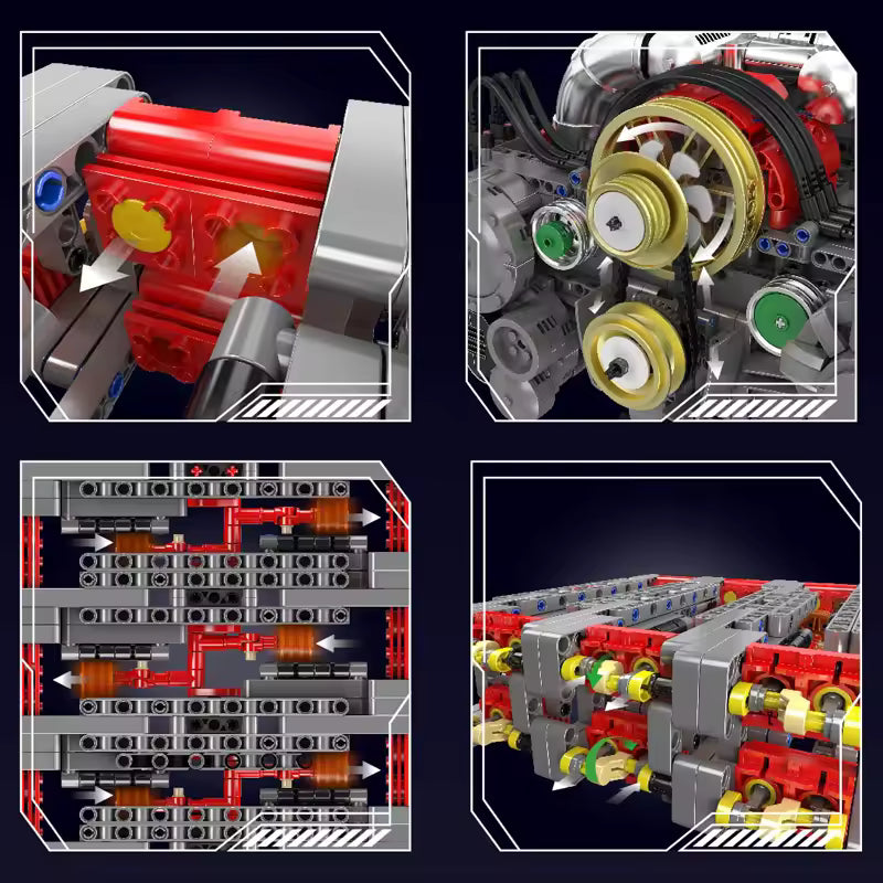 Motorised Flat 6 Engine | 2376PCS