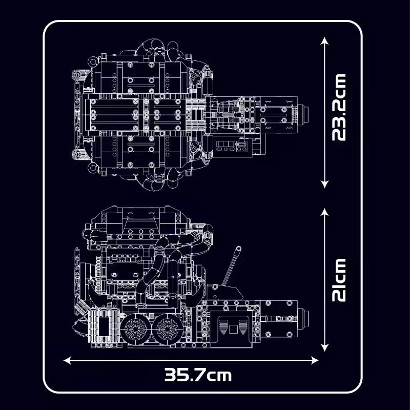 Motorised Hypercar W16 Engine & Gearbox | 2024PCS
