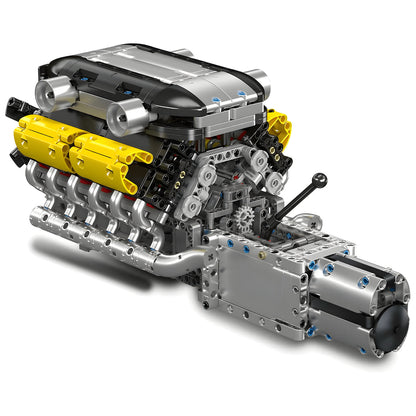 Motorized Italian V12 Engine & Gearbox | 1260pcs