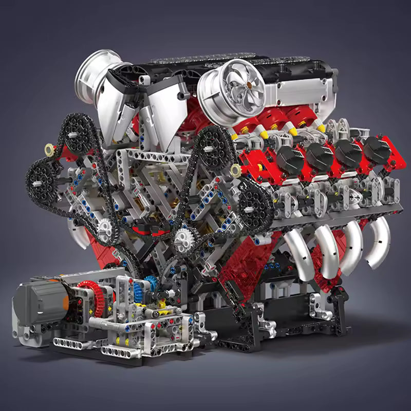 Motorised Italian V8 Engine | 2717pcs