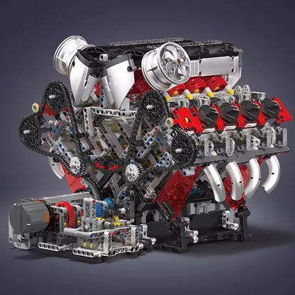 Motorised Italian V8 Engine | 2717pcs