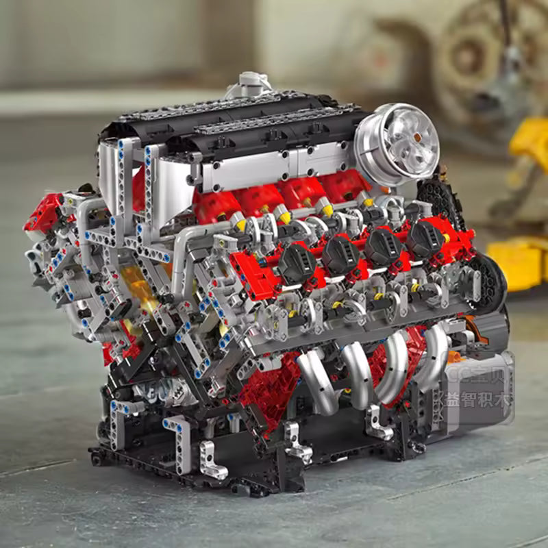 Motorised Italian V8 Engine | 2717pcs