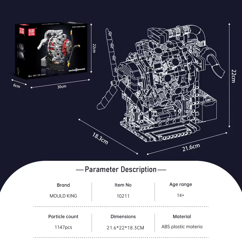 Motorised Radial Aircraft Engine | 1146PCS