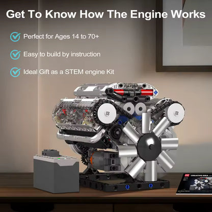 Motorised V8 Engine | 534pcs