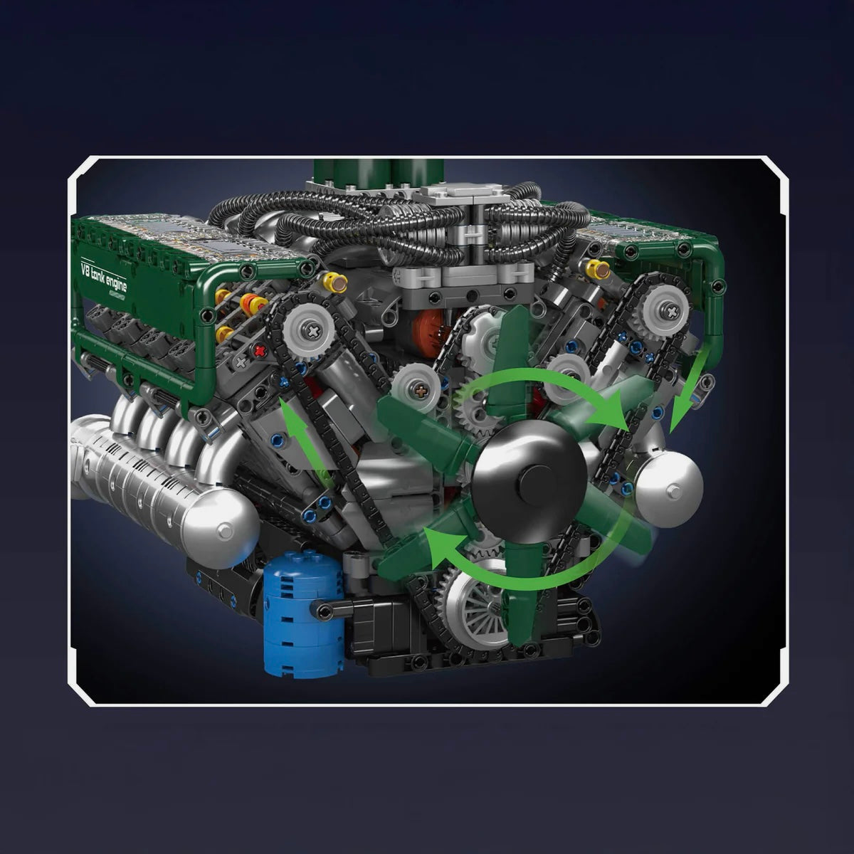 Motorized V8 Tank Engine | 2250pcs
