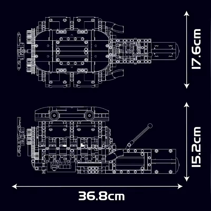Italian V12 Engine & Transmission | 1260pcs