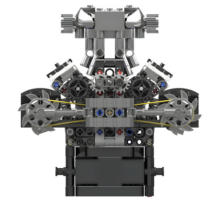 Motorized British Supercar V8 Engine | 736pcs