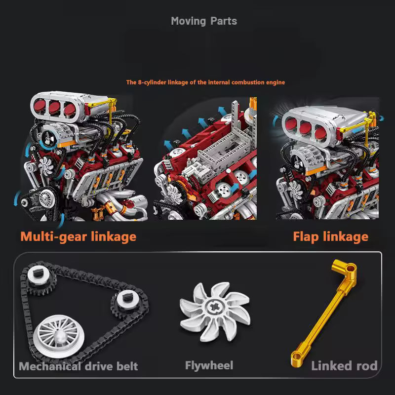 Supercharged V8 American Engine | 2348PCS
