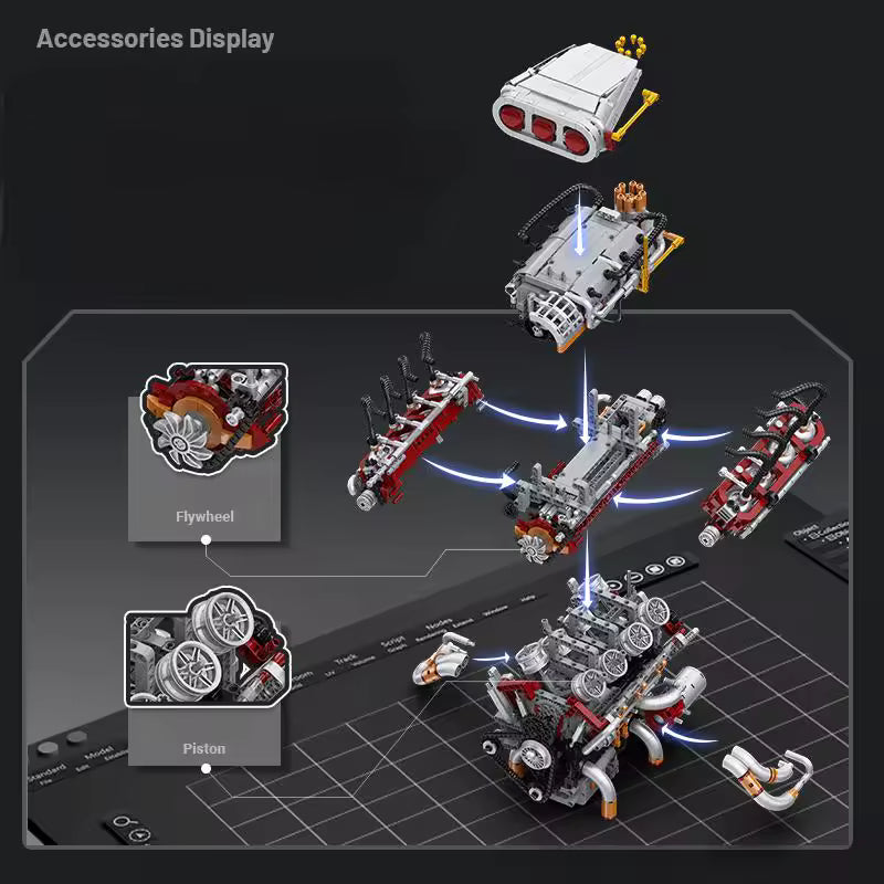 Supercharged V8 American Engine | 2348PCS