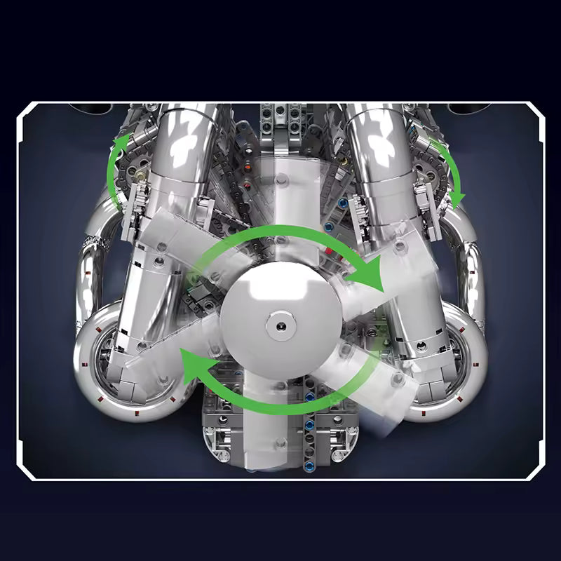 The Ultimate Chrome 5.5L V8 Engine & Gearbox | 2898PCS