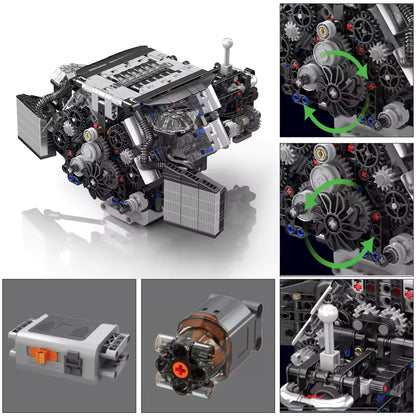 Twin Turbo W12 German Engine | 872pcs