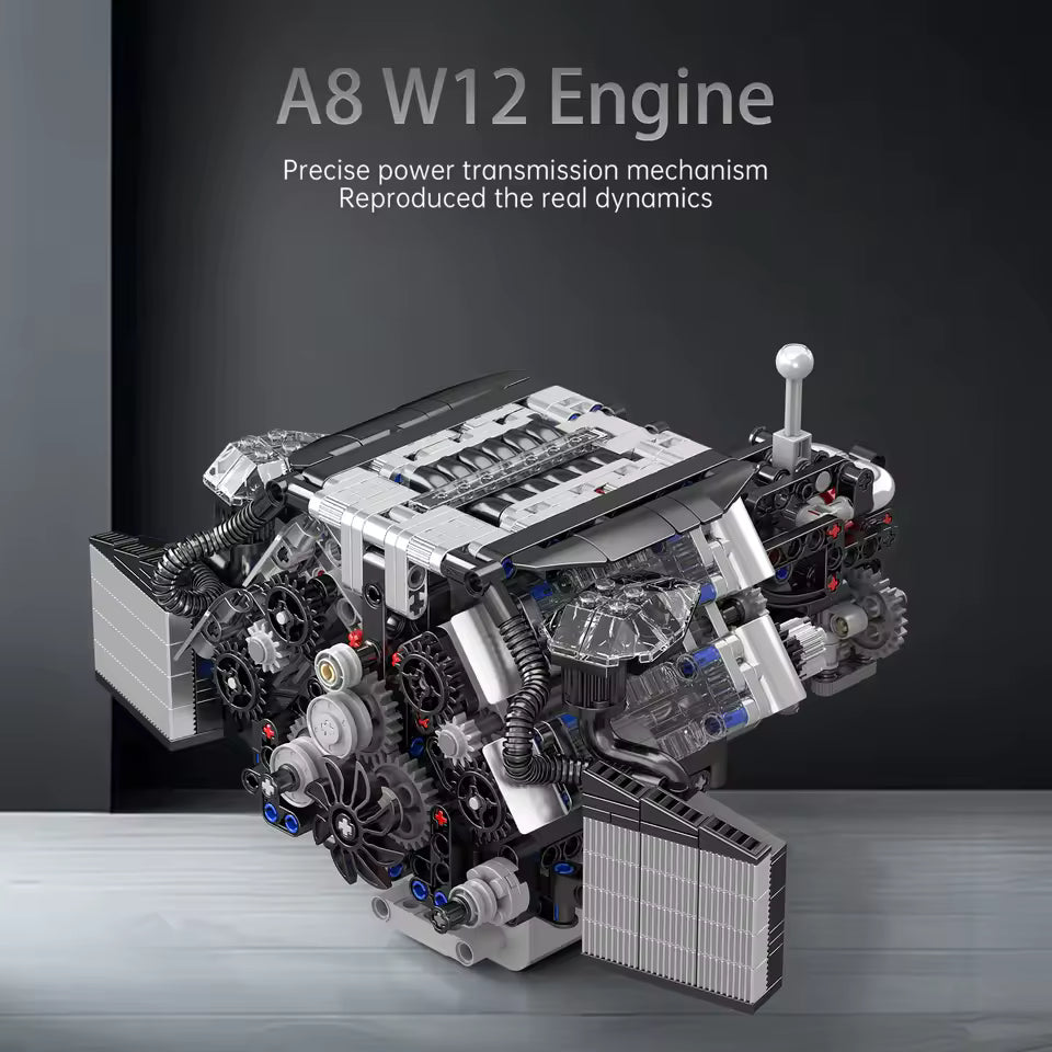 Twin Turbo W12 German Engine | 872pcs