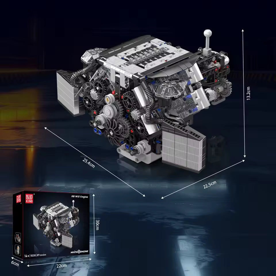 Twin Turbo W12 German Engine | 872pcs