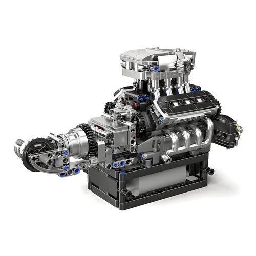 McLaren | Motorized British Supercar V8 Engine | 736pcs