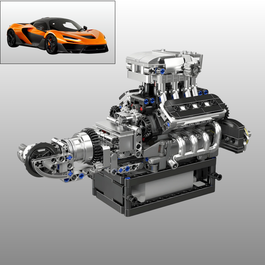 McLaren | Motorized British Supercar V8 Engine | 736pcs