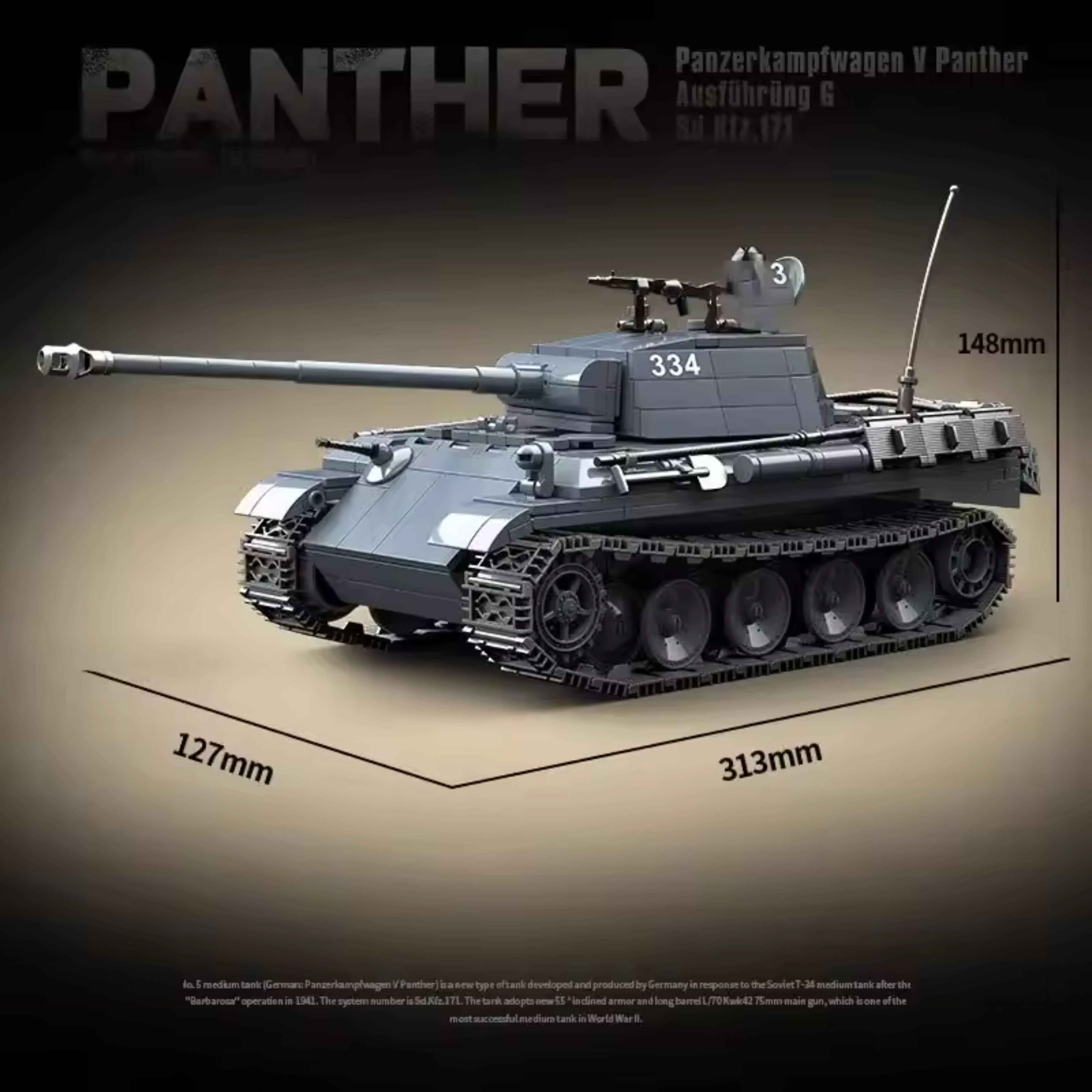Panther Tank (Grey) | 1180 PCS